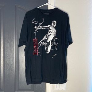 Black Marvel Branded Japanese Spiderman tee